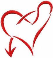 Heart Arrow Free Embroidery Design