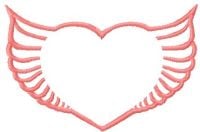 Heart Wings Free Embroidery Design