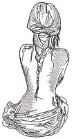 Sketch Beautiful Girl Free Embroidery Design
